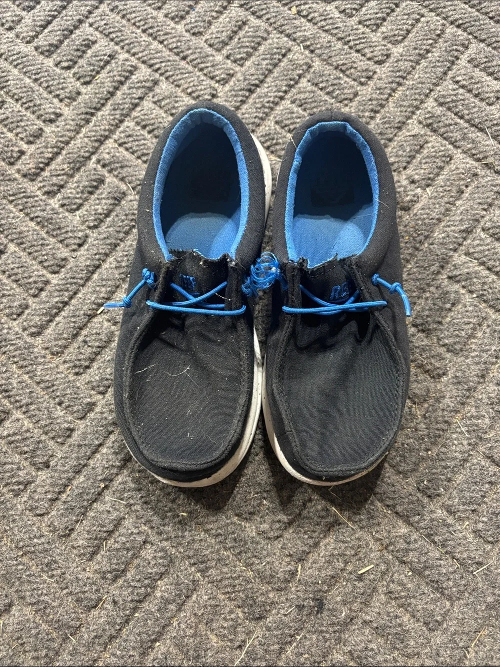Reef Kids Black Slip-On Sneakers with Blue Lining